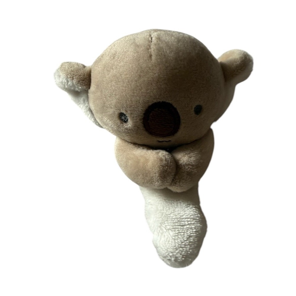 Carter's baby lovey off white brown bear 13 x 13 fleece satin trim & back - Picture 4 of 8